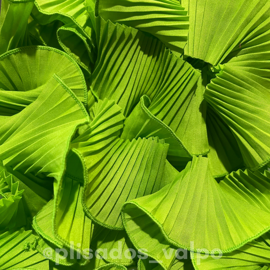 Plisado popelina / verde manzana