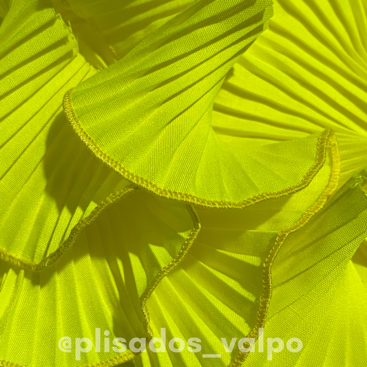 Plisado popelina / amarillo neón