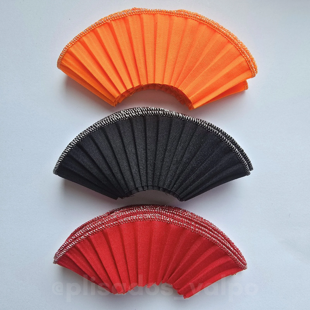 Mini plisados BRILLANTES / 12u. Plateado (surtido)