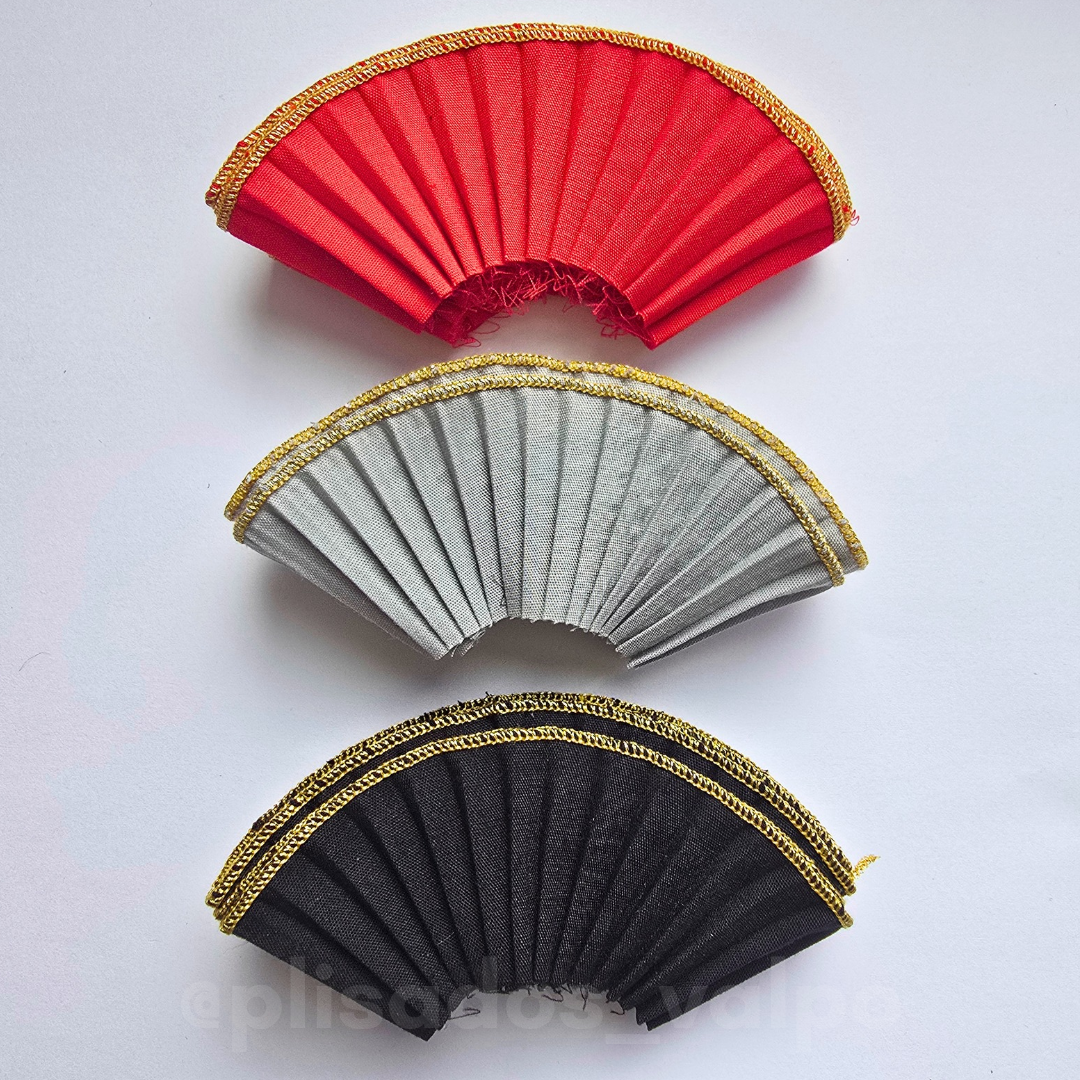 Mini plisados BRILLANTES / 12u. Dorado (surtido)