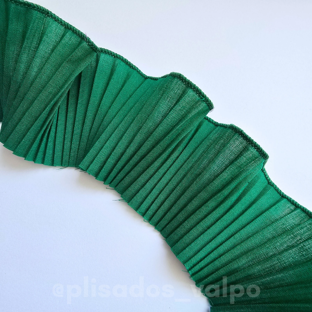 Plisado popelina / verde esmeralda