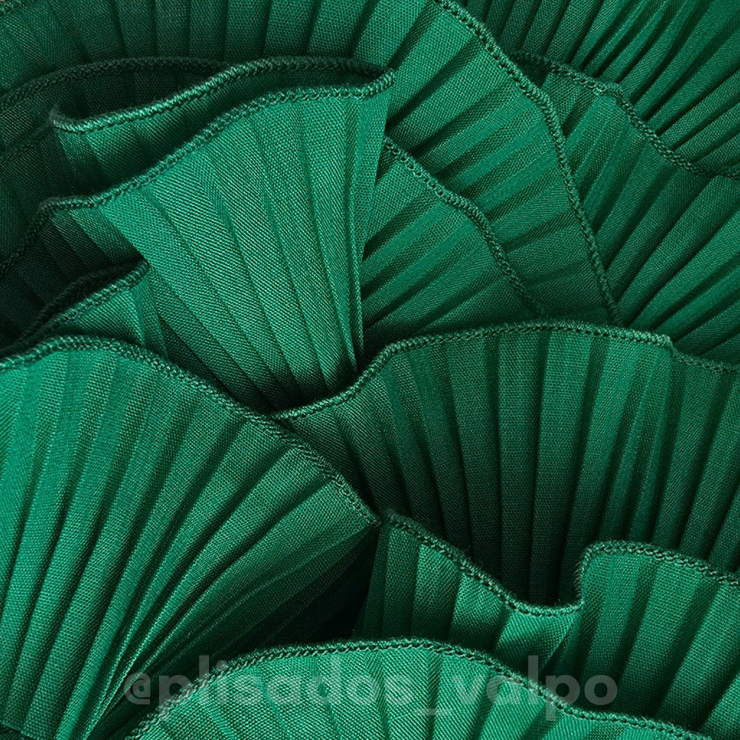 Plisado popelina / verde esmeralda