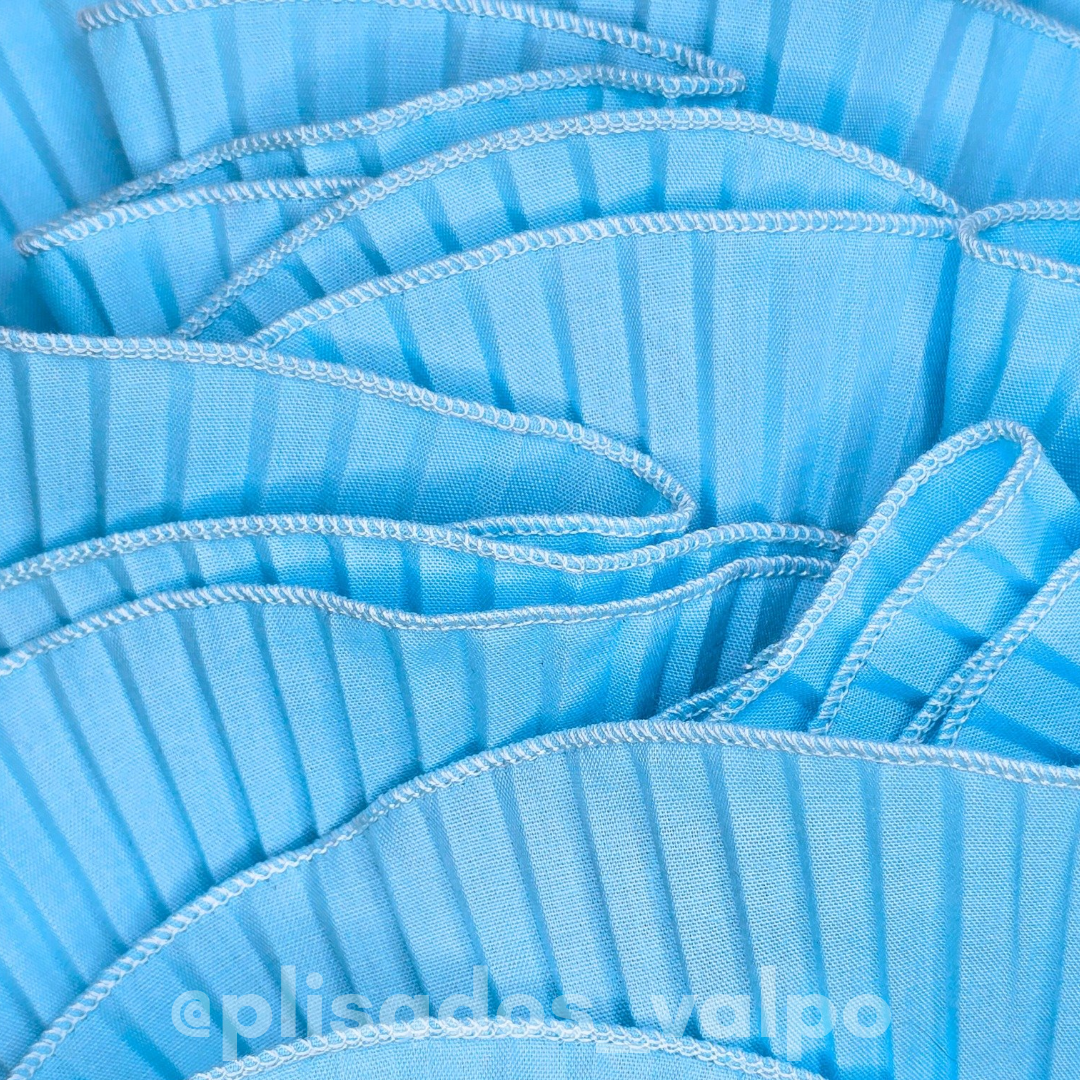 Plisado popelina / azul celeste