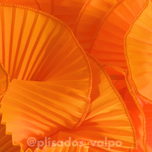 Plisado popelina / naranja neón