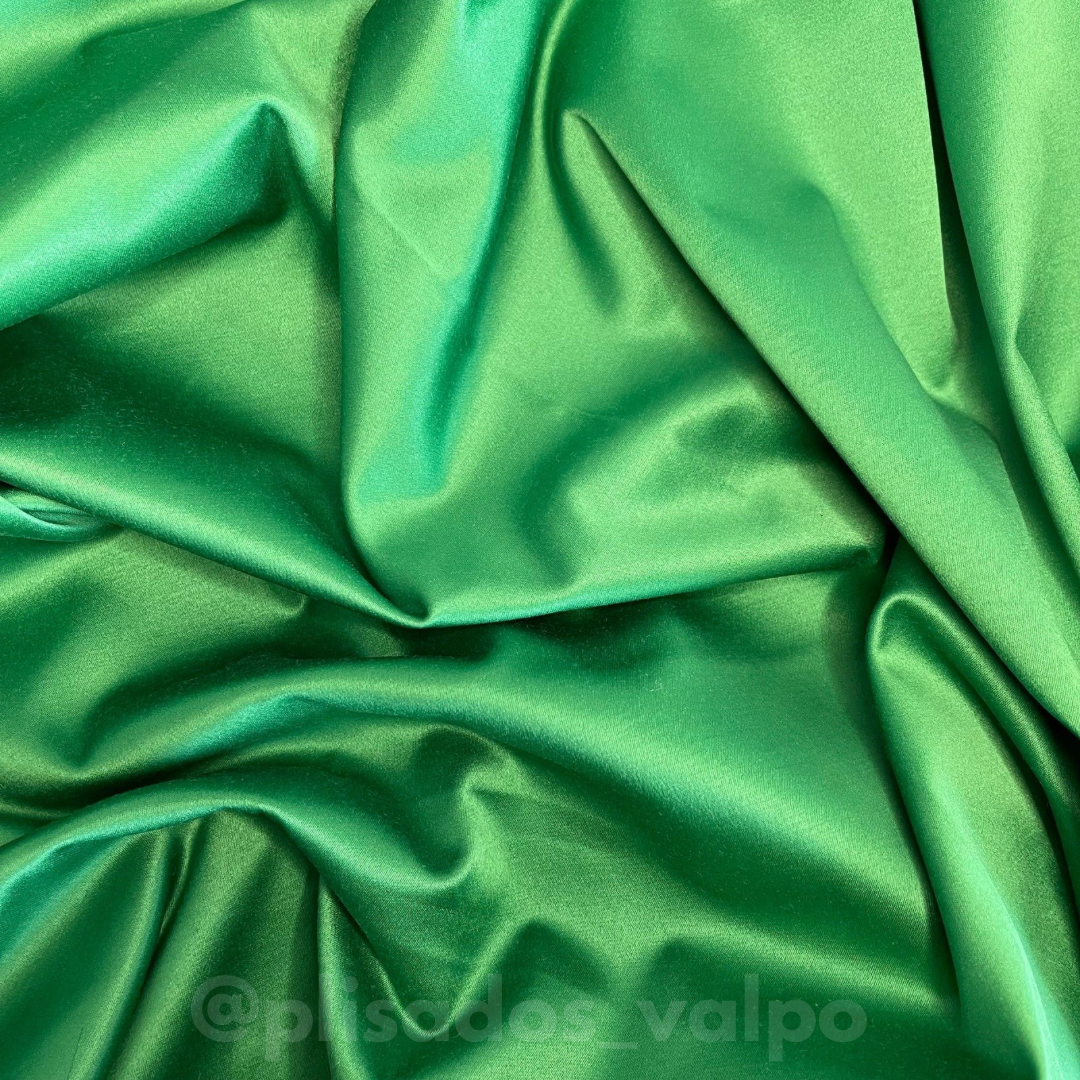 Gabardina elastizada / verde metalizado
