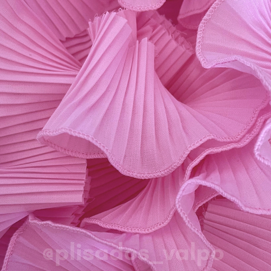 Plisado popelina / rosado bebé