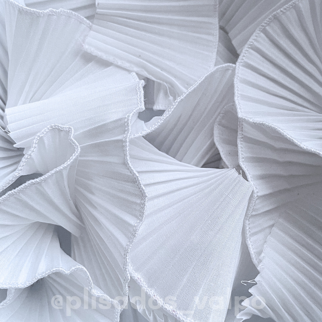 Plisado popelina / blanco