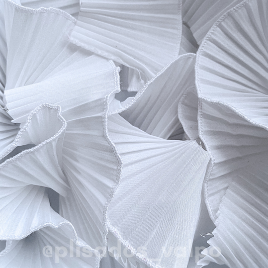 Plisado popelina / blanco