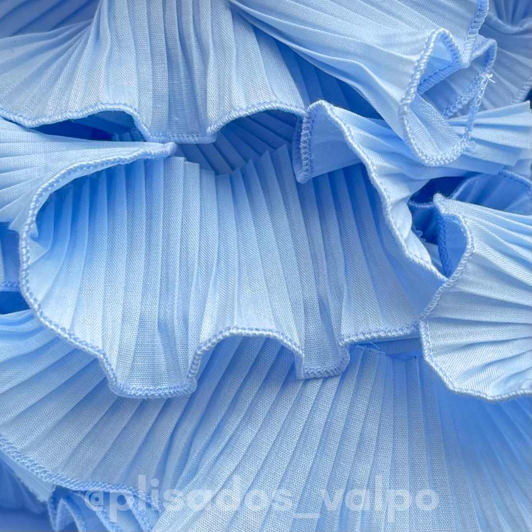Plisado popelina / celeste
