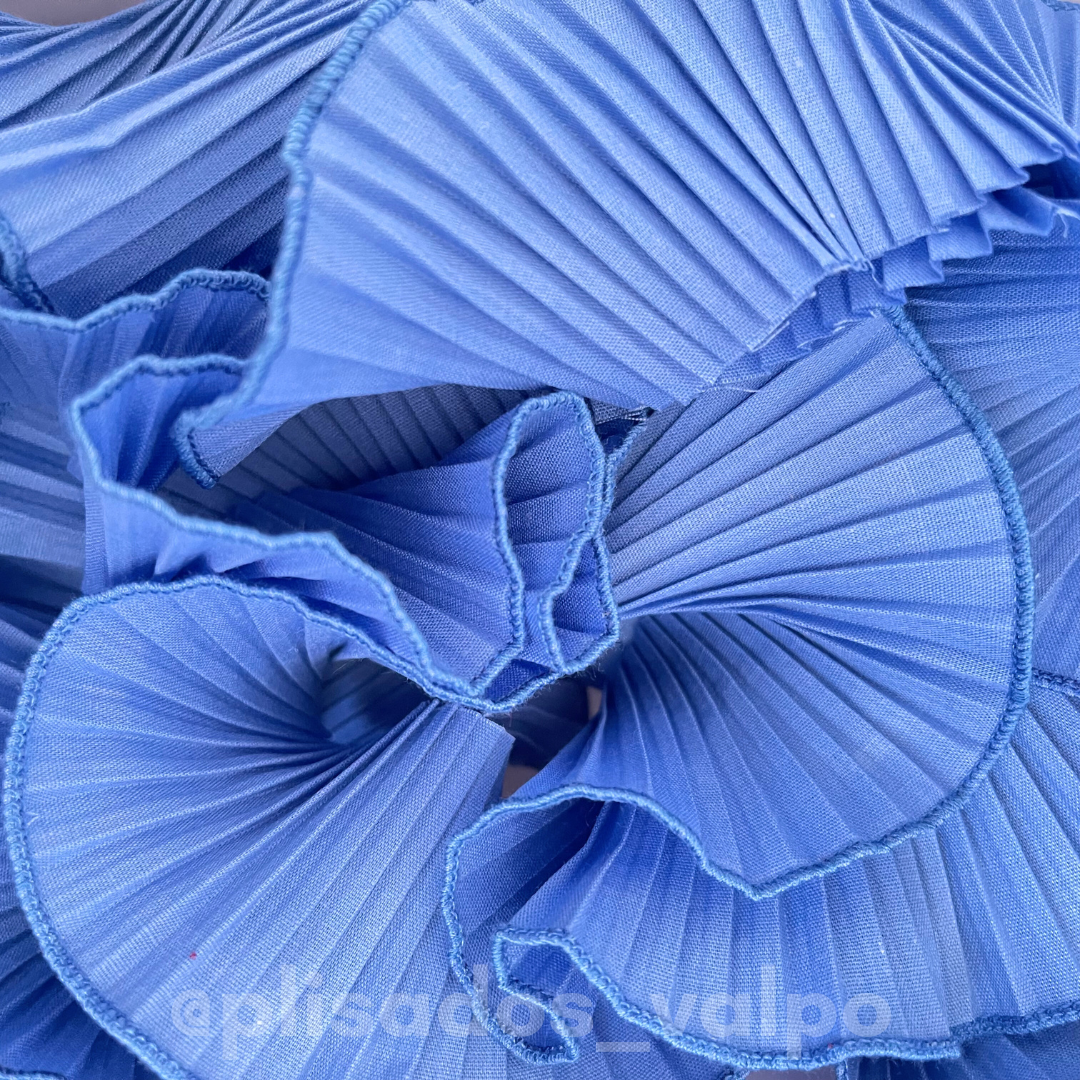 Plisado popelina / azul cielo
