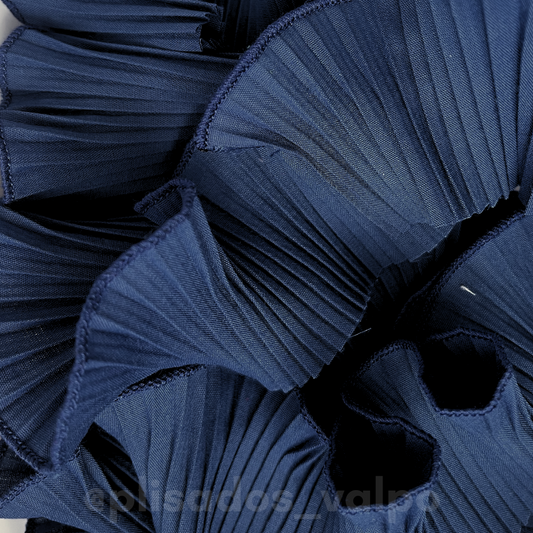 Plisado popelina / azúl marino