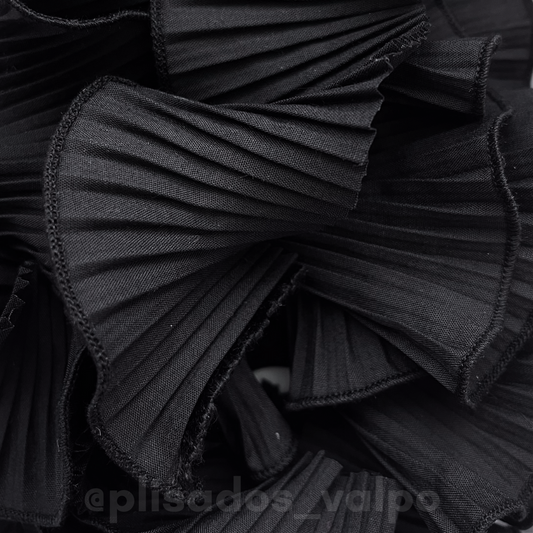 Plisado popelina / negro