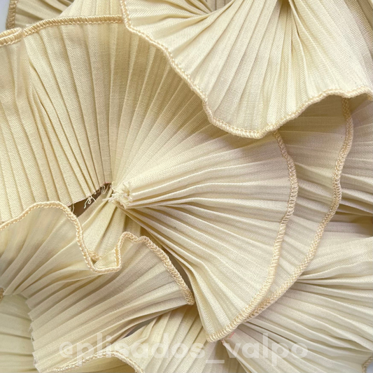 Plisado popelina / beige claro