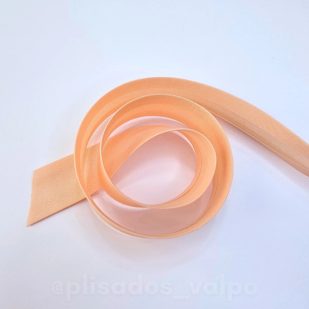 Sesgo 25 mm damasco / 20 mts