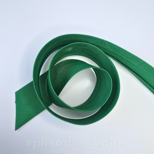 Sesgo 25 mm verde esmeralda / 20 mts