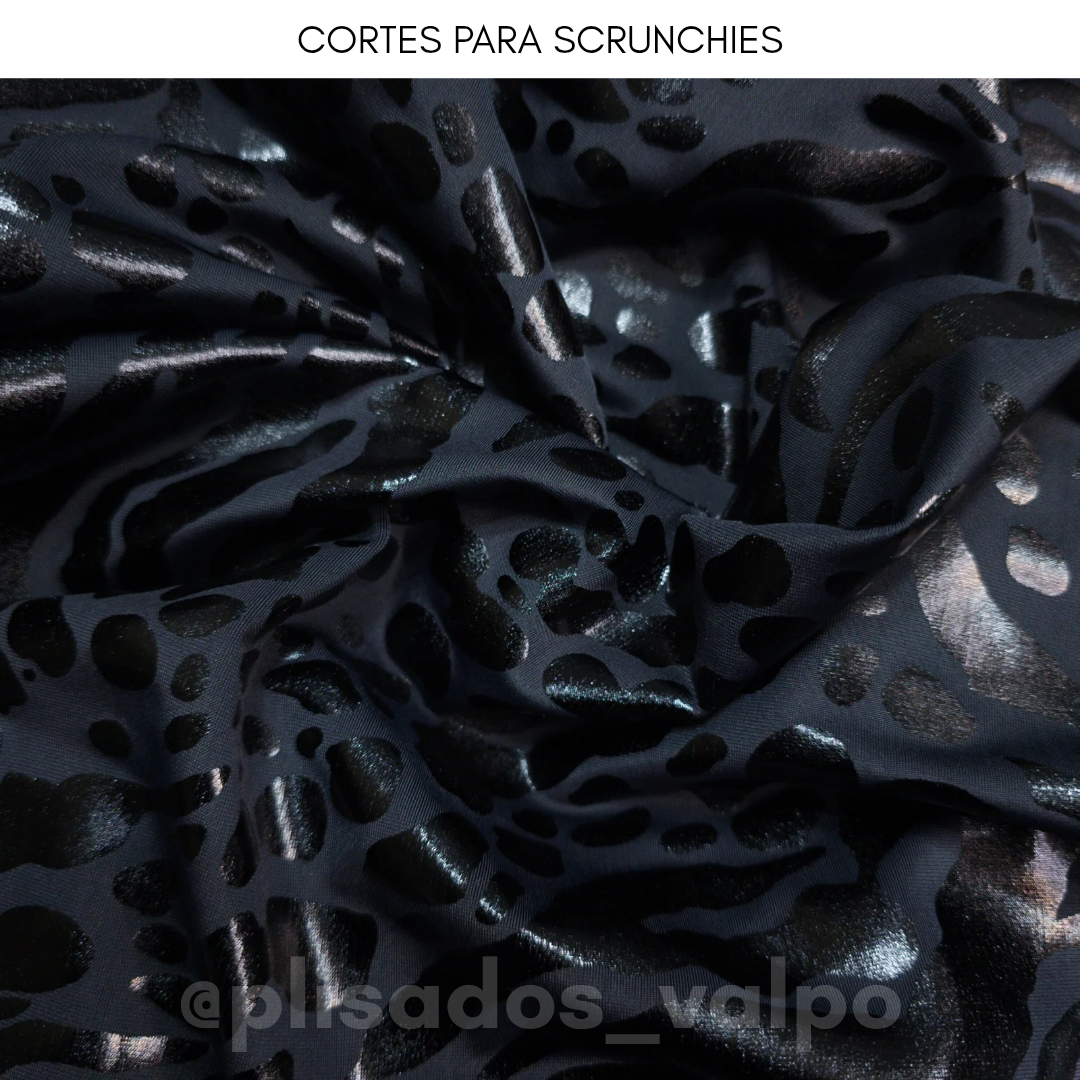 Lycra Dupont / animal print glossy negro 2