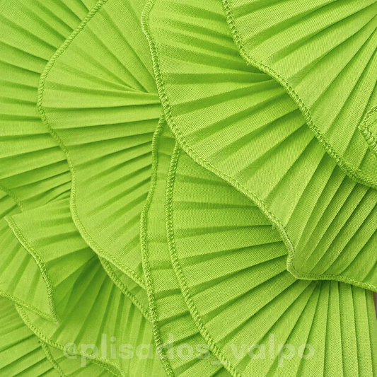 Plisado popelina / verde lima neón