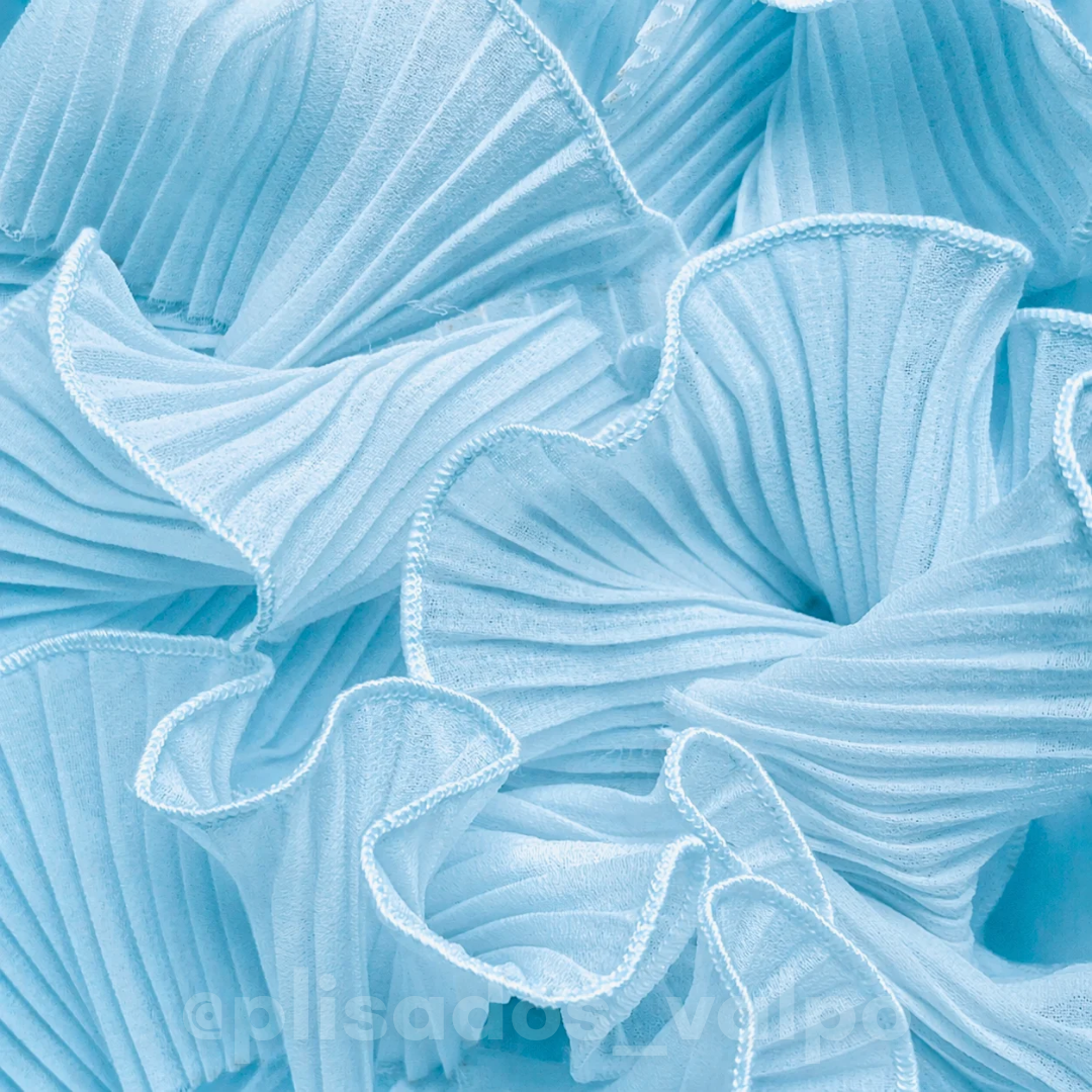 Plisado gasa / agua marina pastel