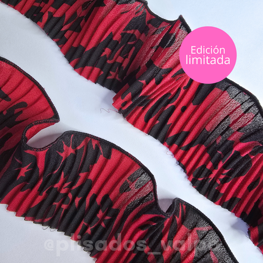 Plisado gasa / aesthetic rojo