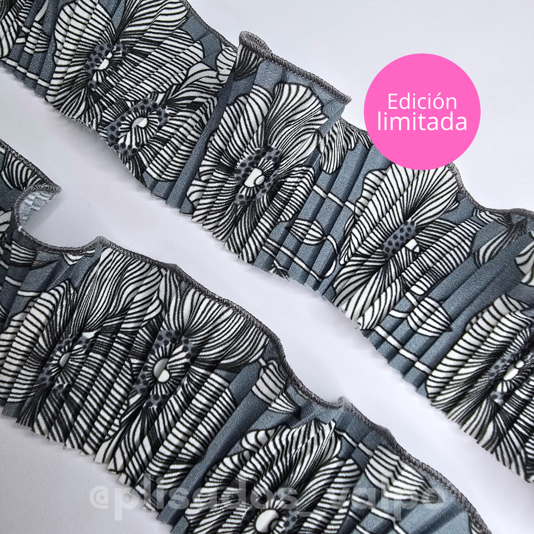 Plisado micro fibra / Botanical gris