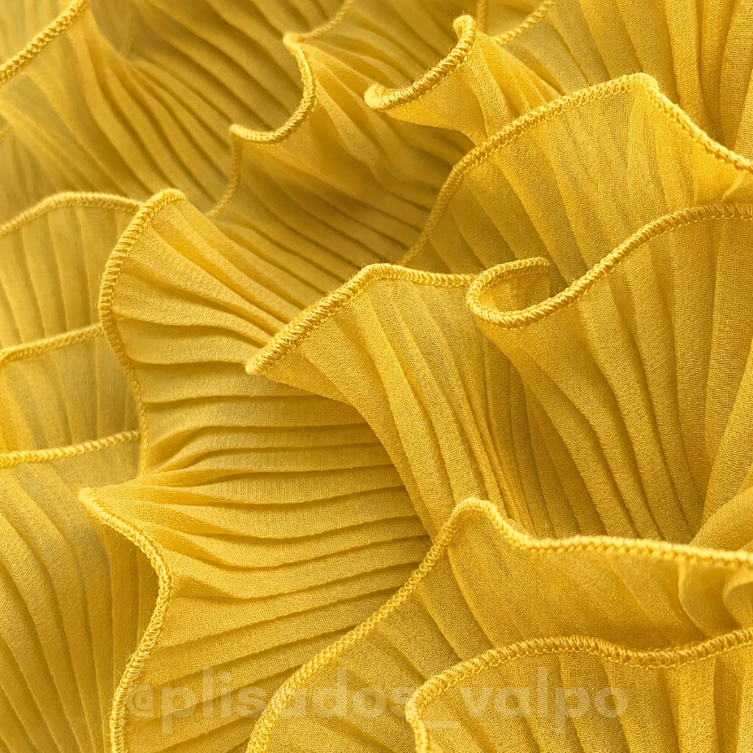 Plisado gasa / amarillo