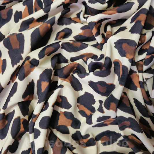 Lycra Dupont / animal print beige 1mt