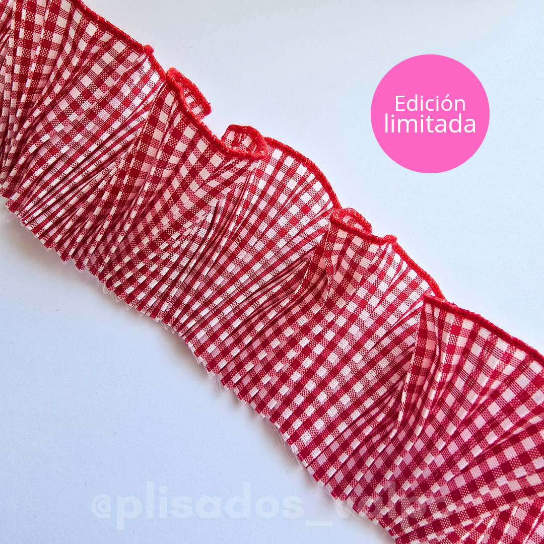 Plisado Madison / Vichy rojo ♥️