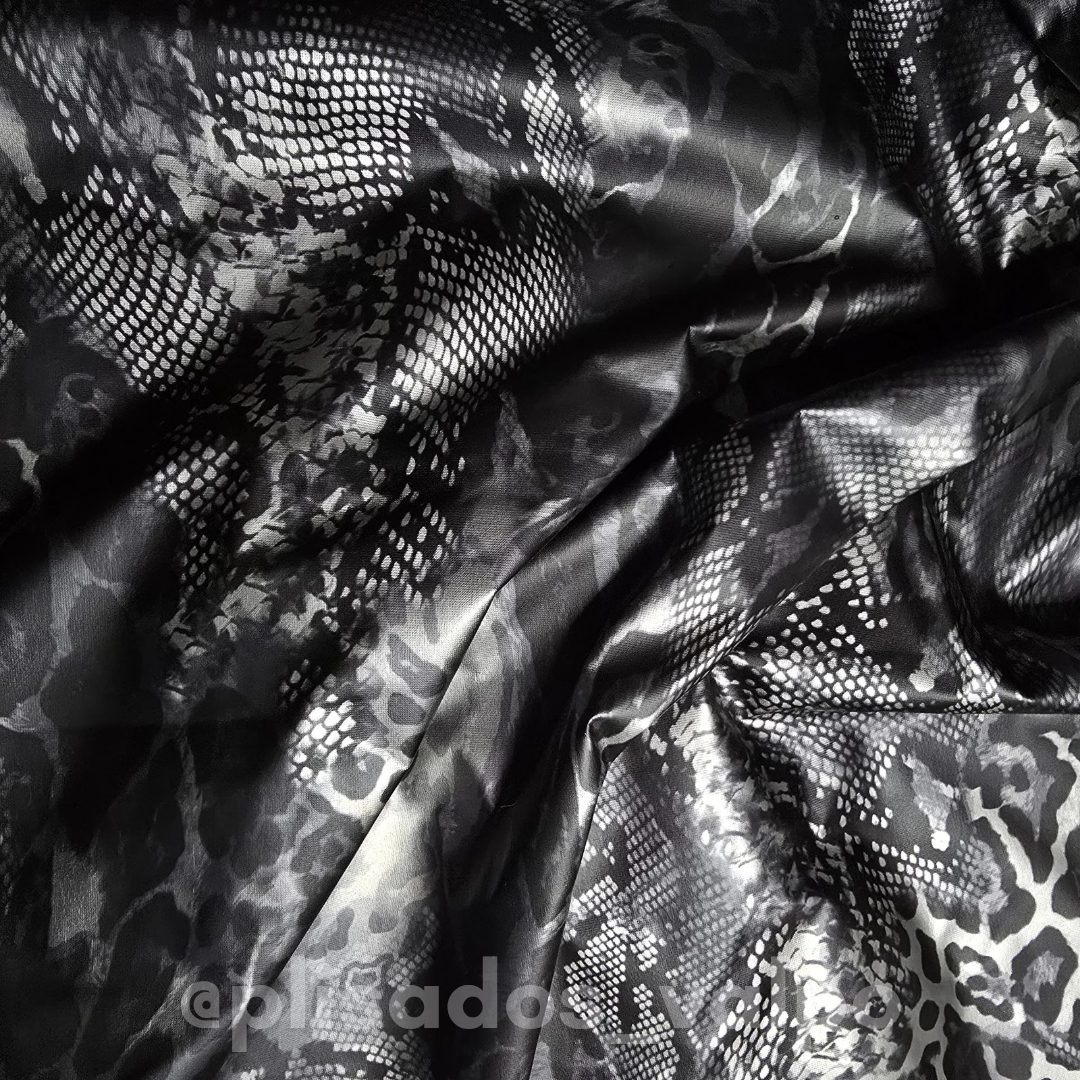 Lycra Lamé / animal print metalizada foil 1 mt.