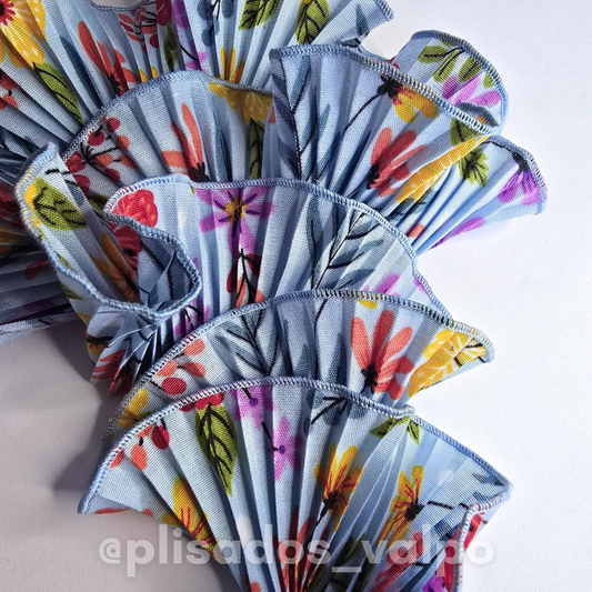 Plisado popelina / Jardín celeste