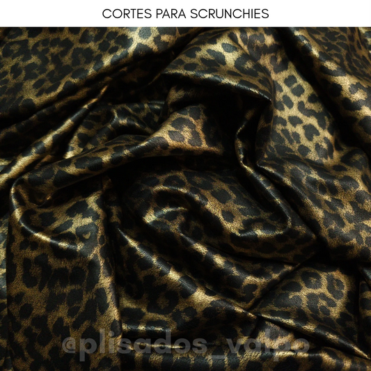 Lycra Dupont / animal print dorado