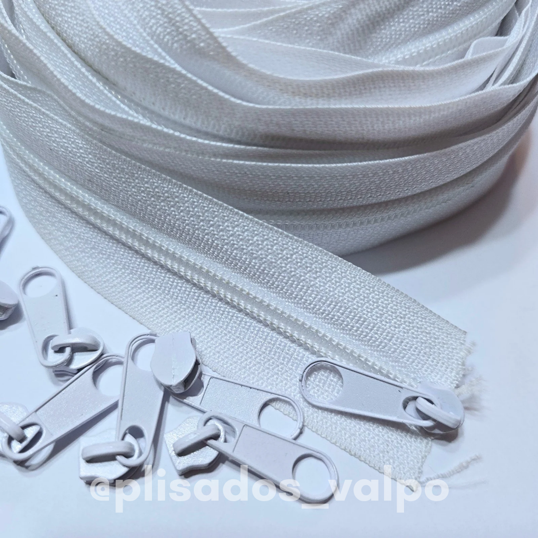 Cierre Nylon N°5 65cm Blanco