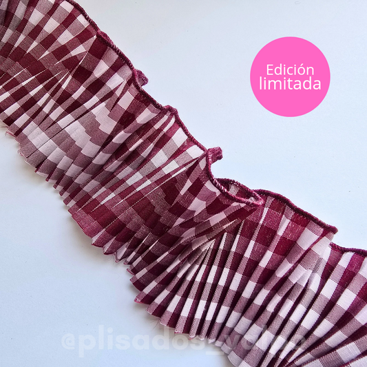 Plisado Madison / Vichy burdeo 🍷