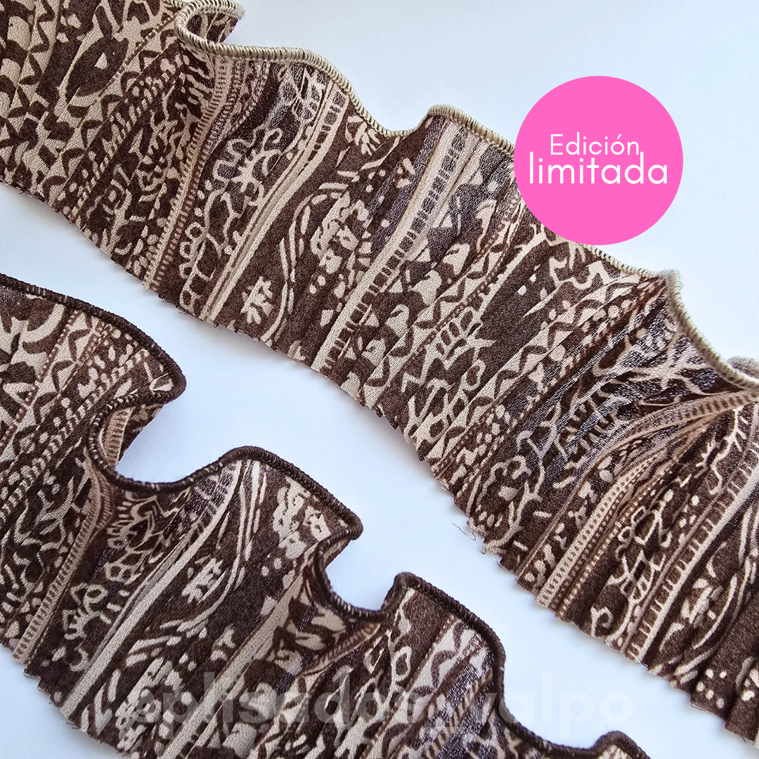 Plisado gasa / vintage chocolate