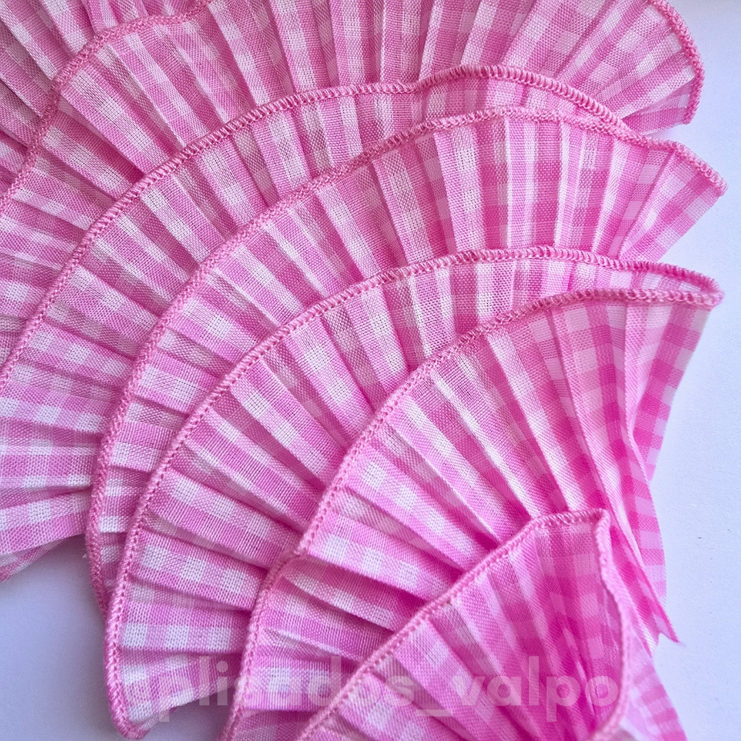 Plisado Madison / Vichy rosado 💗