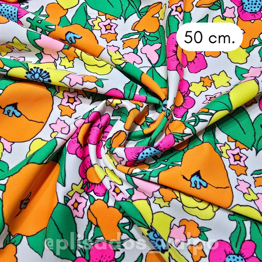 Lycra Dupont / Primavera neón 1/2 mt