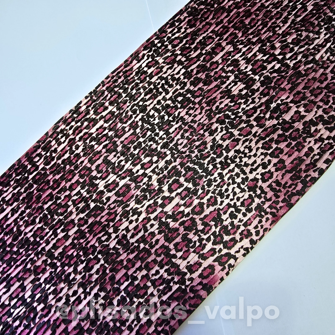Plisado satín / Print rosado