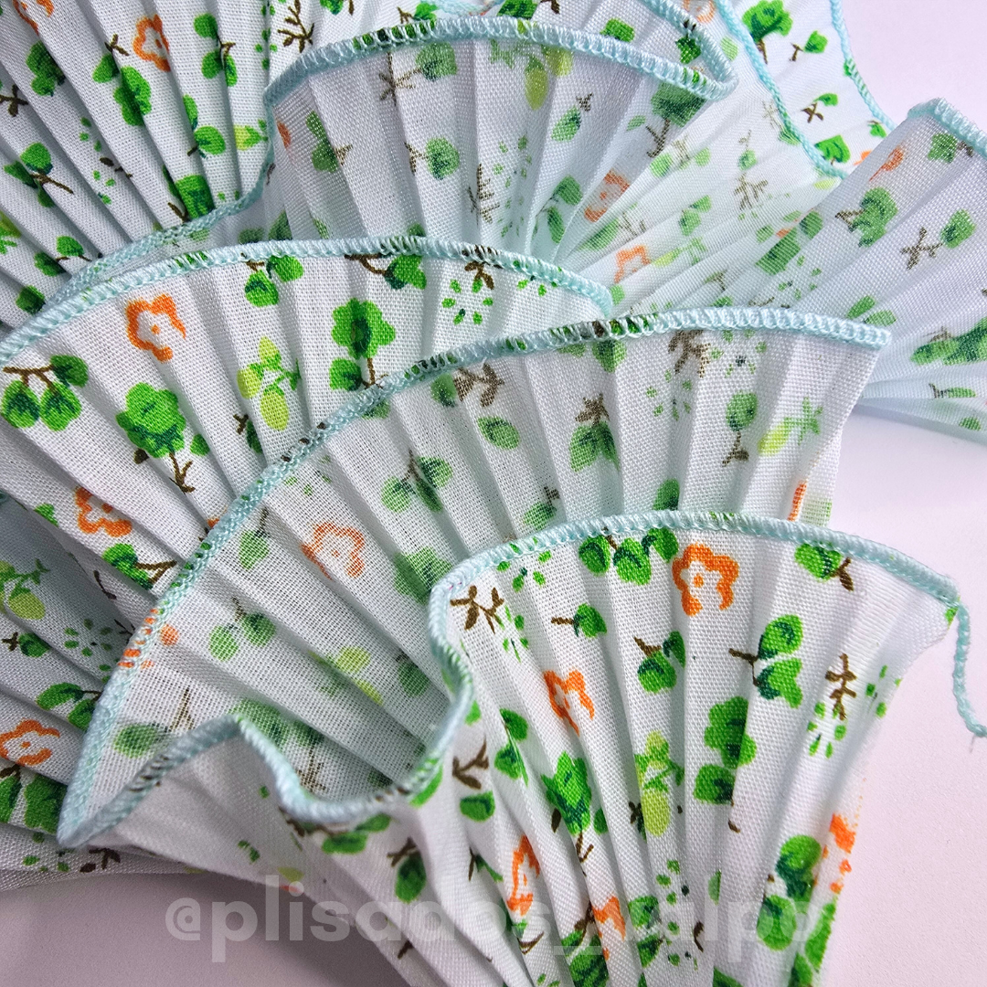 Plisado popelina / jardín agua