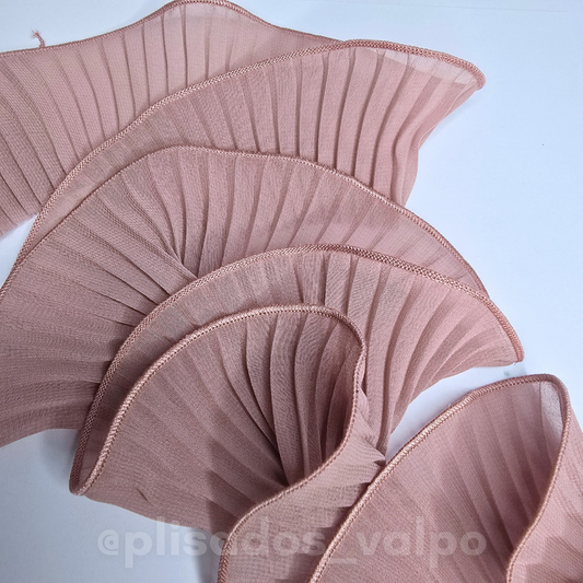 Plisado gasa / Rosa viejo