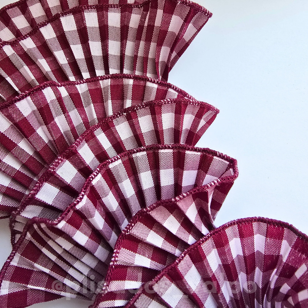 Plisado Madison / Vichy burdeo 🍷