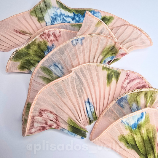 Plisado gasa / Jardín nude