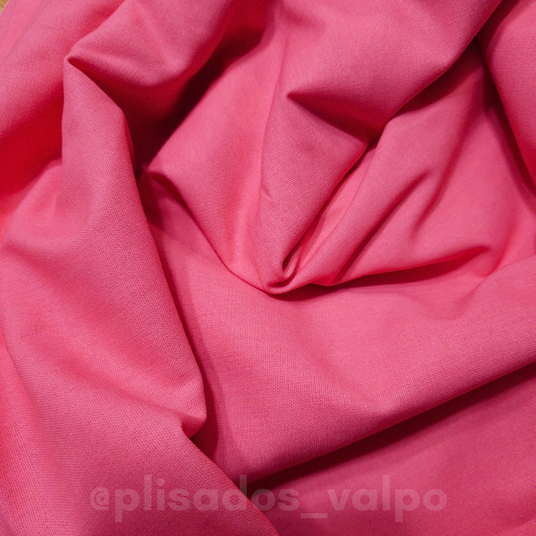 Lino algodón / rosado frutilla 1/2 mt