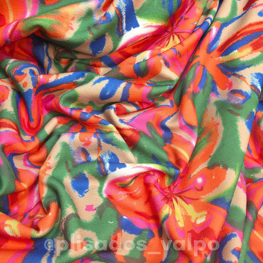 Lycra Sofía / tropical vibes 1mt