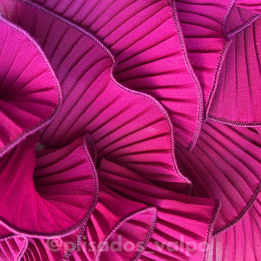 Plisado gasa / magenta frío