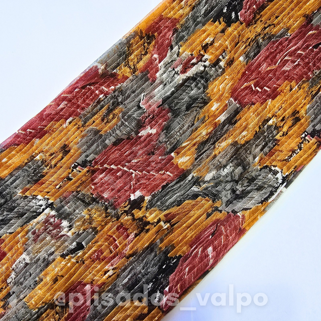 Plisado gasa / Otoño multicolor