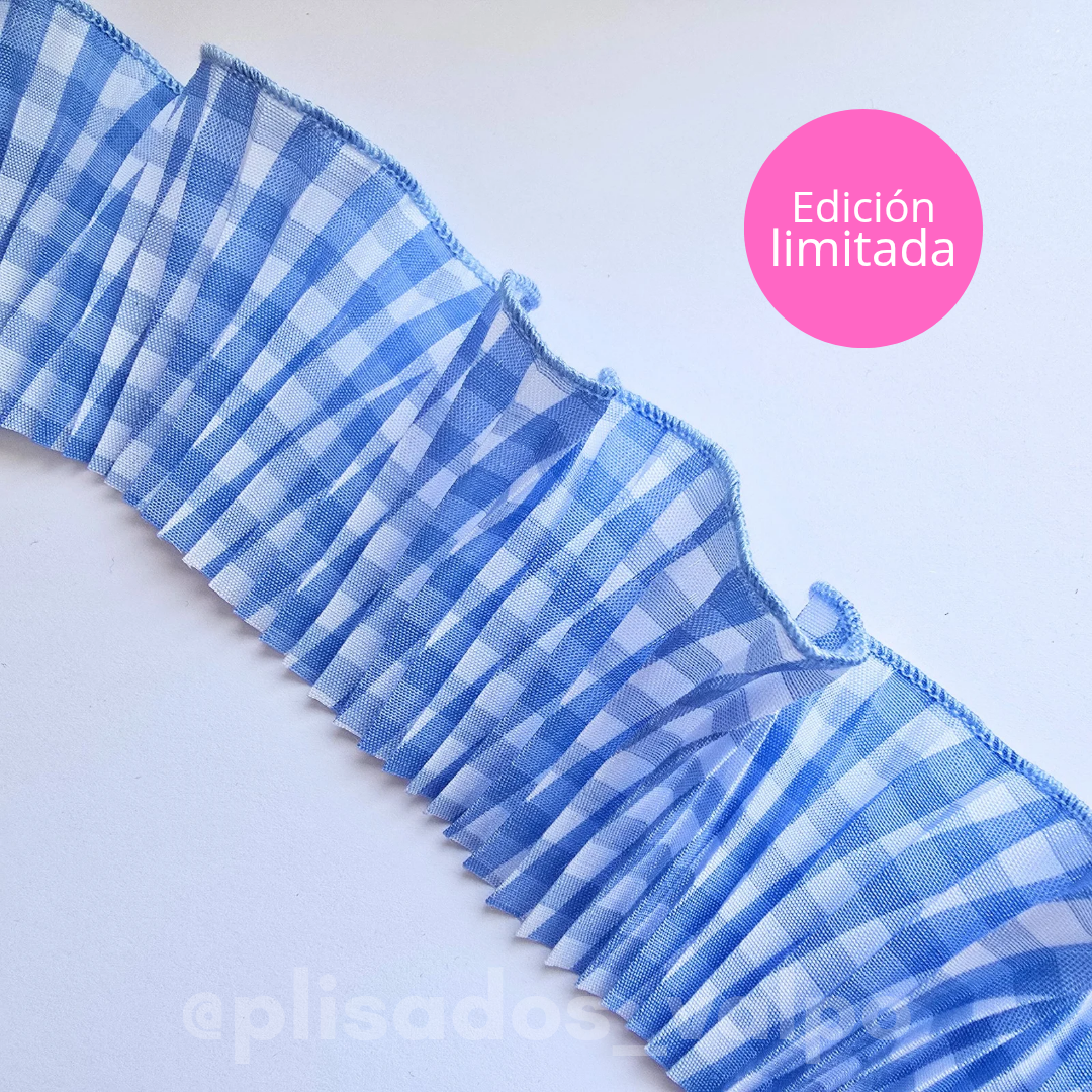 Plisado Madison / Vichy celeste 🩵