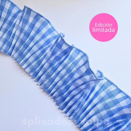 Plisado Madison / Vichy celeste 🩵