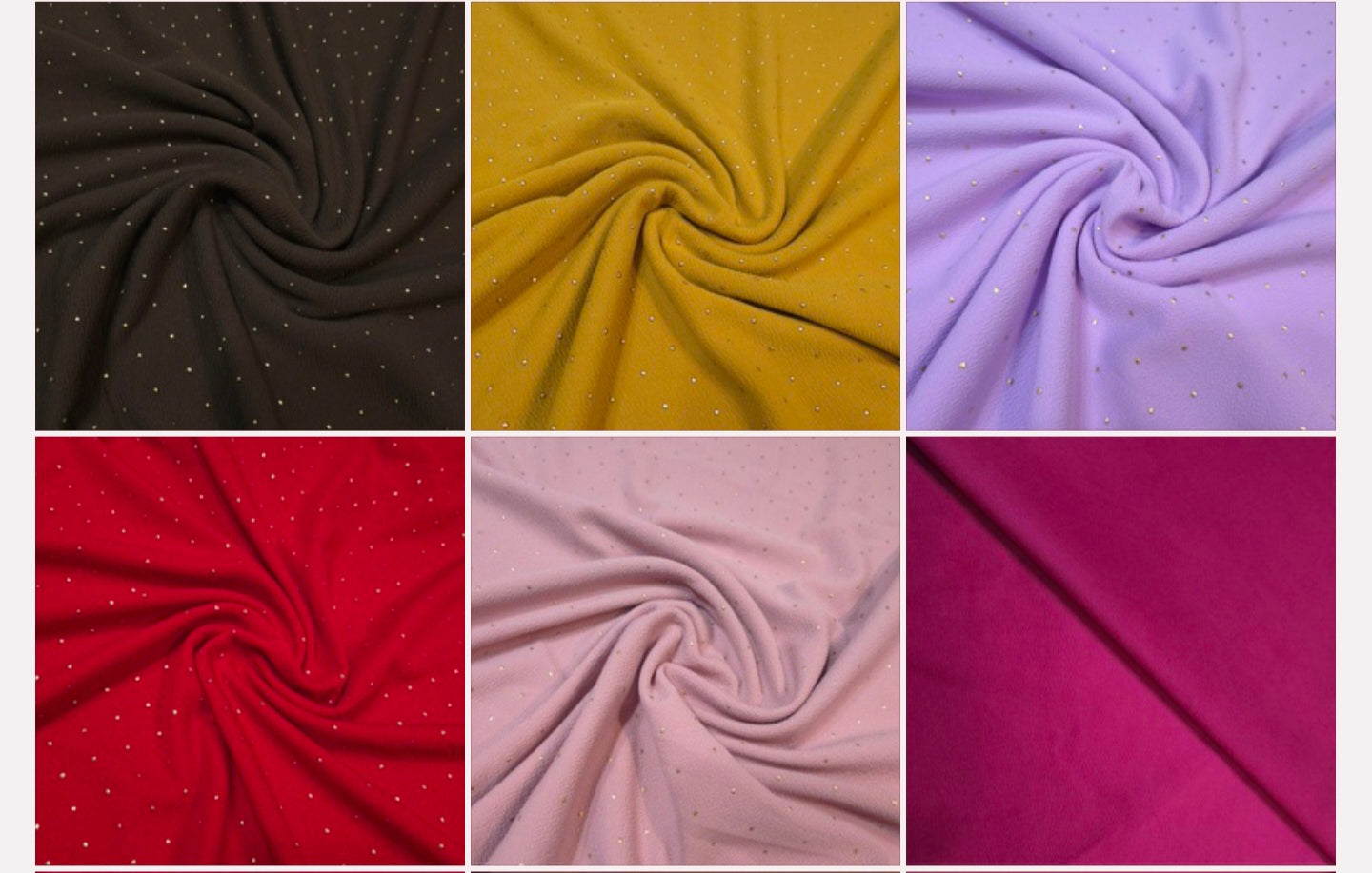 Lote lycra Sofía tachas / 10u. Colores lisos (al azar)