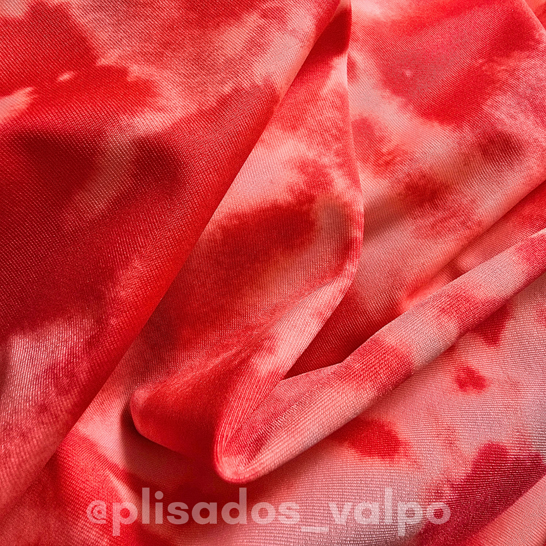 Lycra Dupont / tie dye coral 1mt
