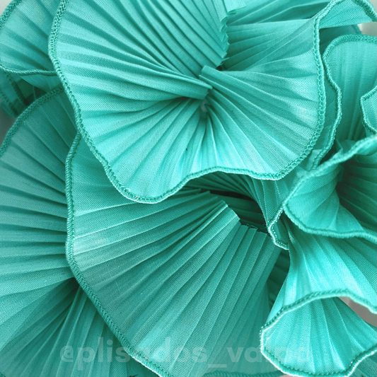 Plisado popelina / verde turquesa claro