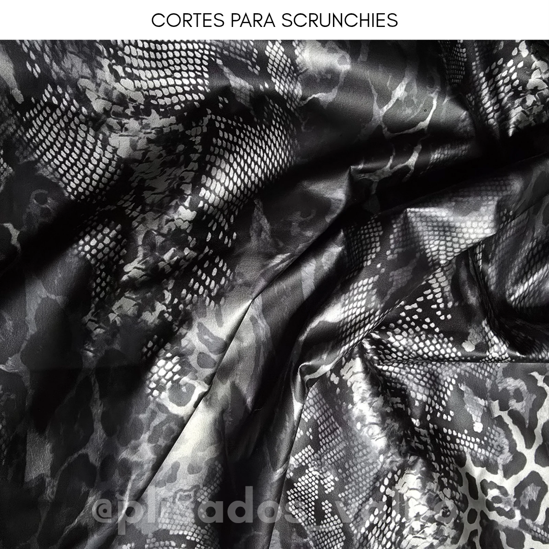 Lycra Lamé / animal print metalizada foil